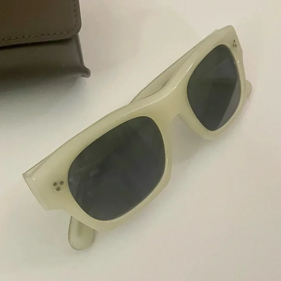 NEW Oliver Peoples Isba Sunglasses Ecru Cream Vintage Classic Designer NEW Oliver Peoples Isba Sunglasses Ecru Cream Vintage  main image 3